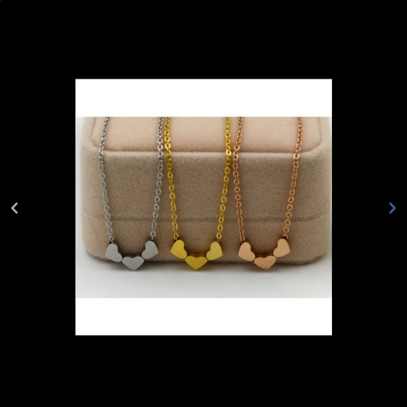 Three Hearts Necklace in Rose Gold - 1 LEFT! - Picture 5 of 6